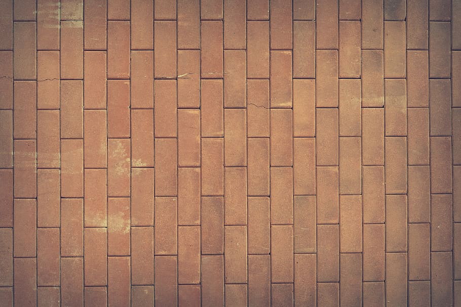 brick wall, aged, backdrop, background, block, brickwork, brown HD wallpaper