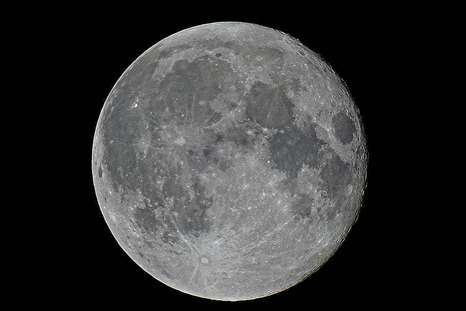 full moon, clear sky, space moonlight, night, astronomy, moon surface HD wallpaper