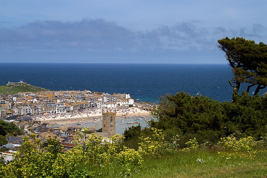 St Ives, Cornwall, South, Gland, Coast, south gland, sea, outdoors, HD wallpaper