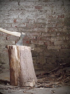 Hack, Stock, Wood, Ax, Axe, hack stock, make wood, chop wood HD wallpaper