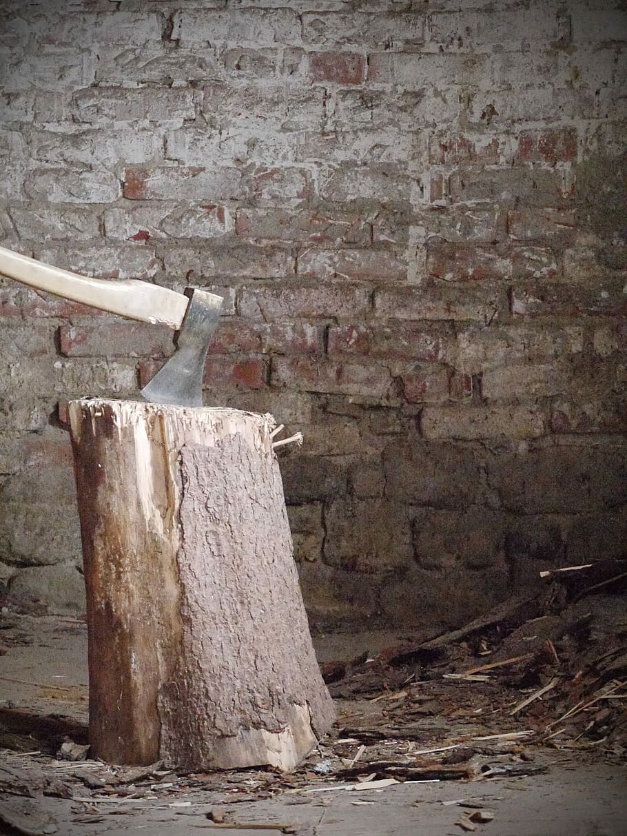 Hack, Stock, Wood, Ax, Axe, hack stock, make wood, chop wood HD wallpaper