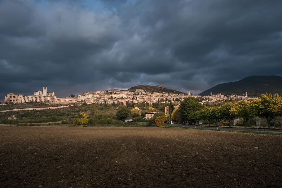 panorama, travel, tree, mountain, sky, city, landscape, tourism HD wallpaper