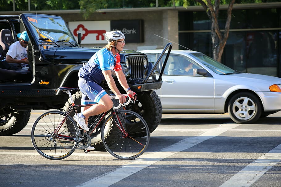 biker, cyclist, bicycle, biking, sport, active, ride, people HD wallpaper