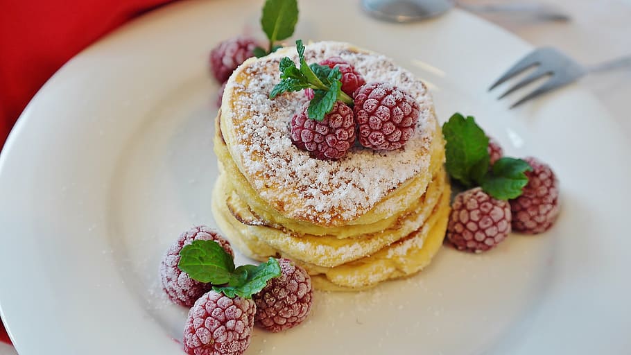 pancake dish, schaumomelette, egg, sugar, milk flour, sweet HD wallpaper