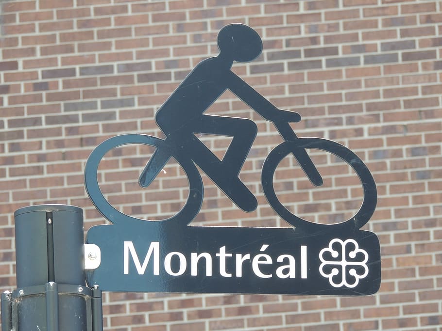 Montreal, Canada, Travel, North America, brick wall, bicycle, HD wallpaper