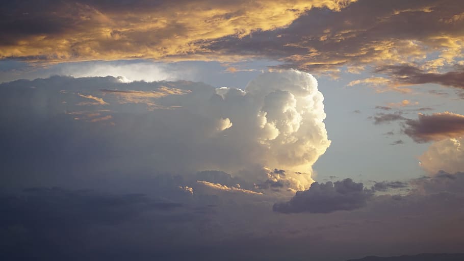 clouds, cotton, fluff, sky, cloud - sky, beauty in nature, scenics - nature HD wallpaper