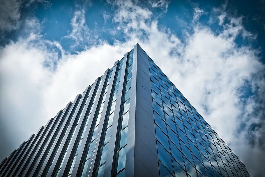low angle of high-rise building, architecture, skyscraper, city HD wallpaper