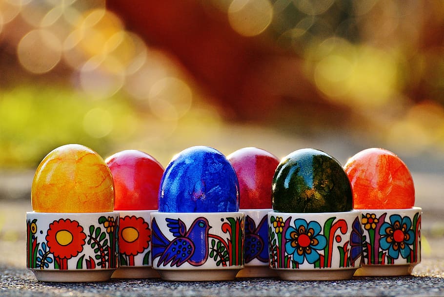 easter, easter eggs, colorful, happy easter, colored, multi colored HD wallpaper