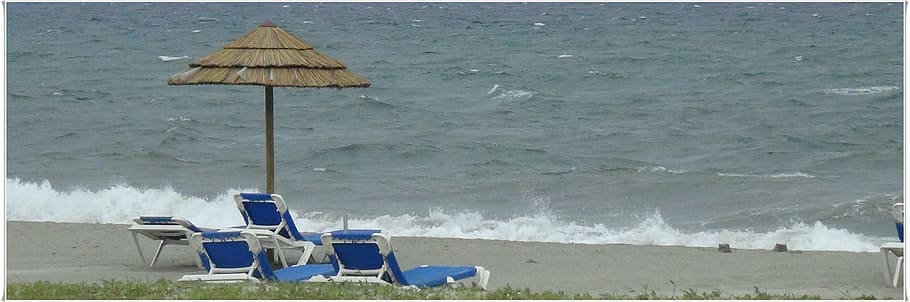sea, relaxation, summer, beach, water, chair, land, seat, nature HD wallpaper