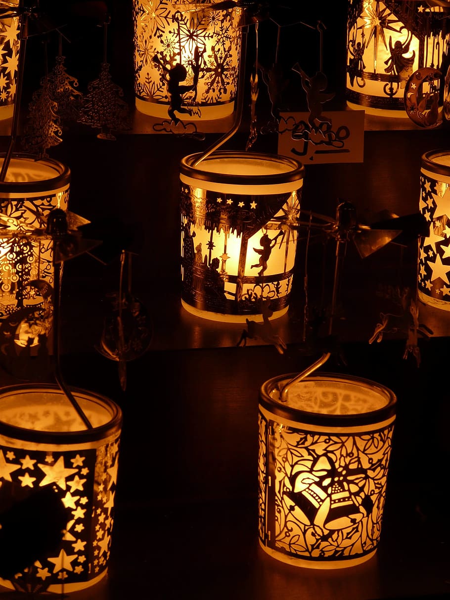 lanterns, lighting, lamp, indoors, illuminated, no people, lighting equipment HD wallpaper