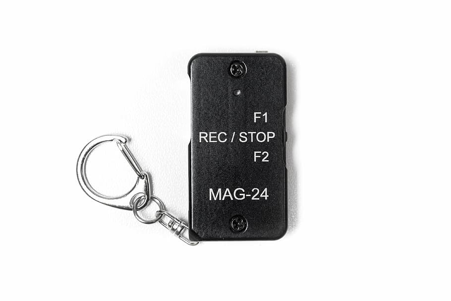 dictaphone, digital, black, security, key, lock, isolated, white background HD wallpaper