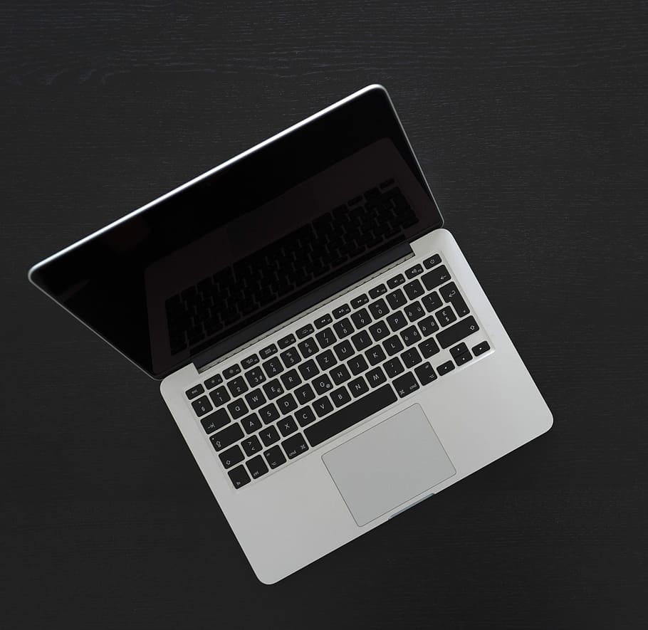 Laptop Computer with black screen, business, computing, photo, HD wallpaper