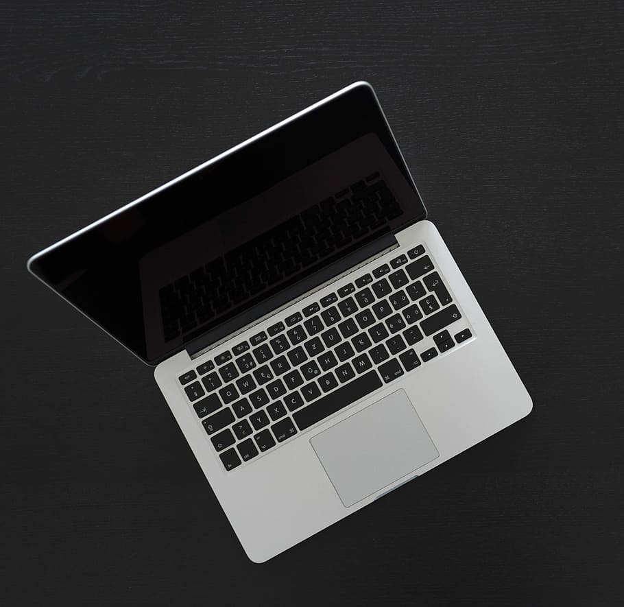 Laptop Computer with black screen, business, computing, photo HD wallpaper