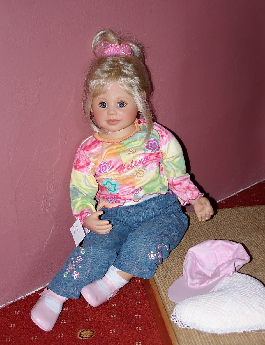 toy, doll, figurine, puppet, girl, baby girl, blonde, child HD wallpaper