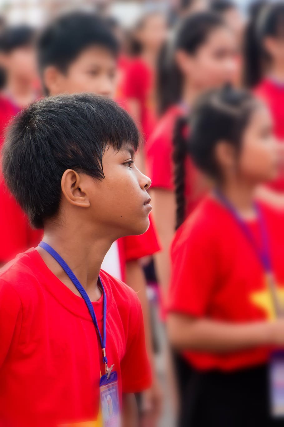 deficient, children, write, male, people, crowd, asia, group of people HD wallpaper