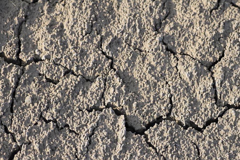 Cracks, Ground, Dry, Drought, grey, shriveled from, sandy, background HD wallpaper