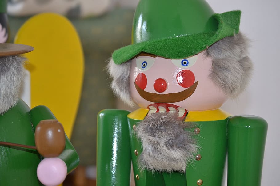 Nutcracker, Wood, Decoration, Craft, ore mountains, tooth, hat HD wallpaper
