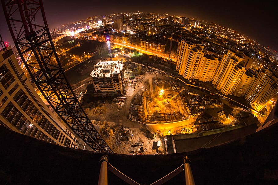 voronezh, night city, construction, architecture, built structure HD wallpaper