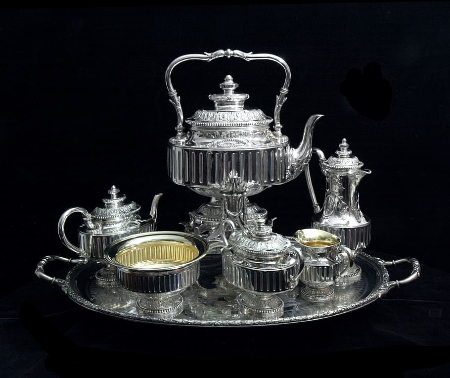 Sterling Silver Tableware, sterling silver flatware, sterling silver tea sets, HD wallpaper