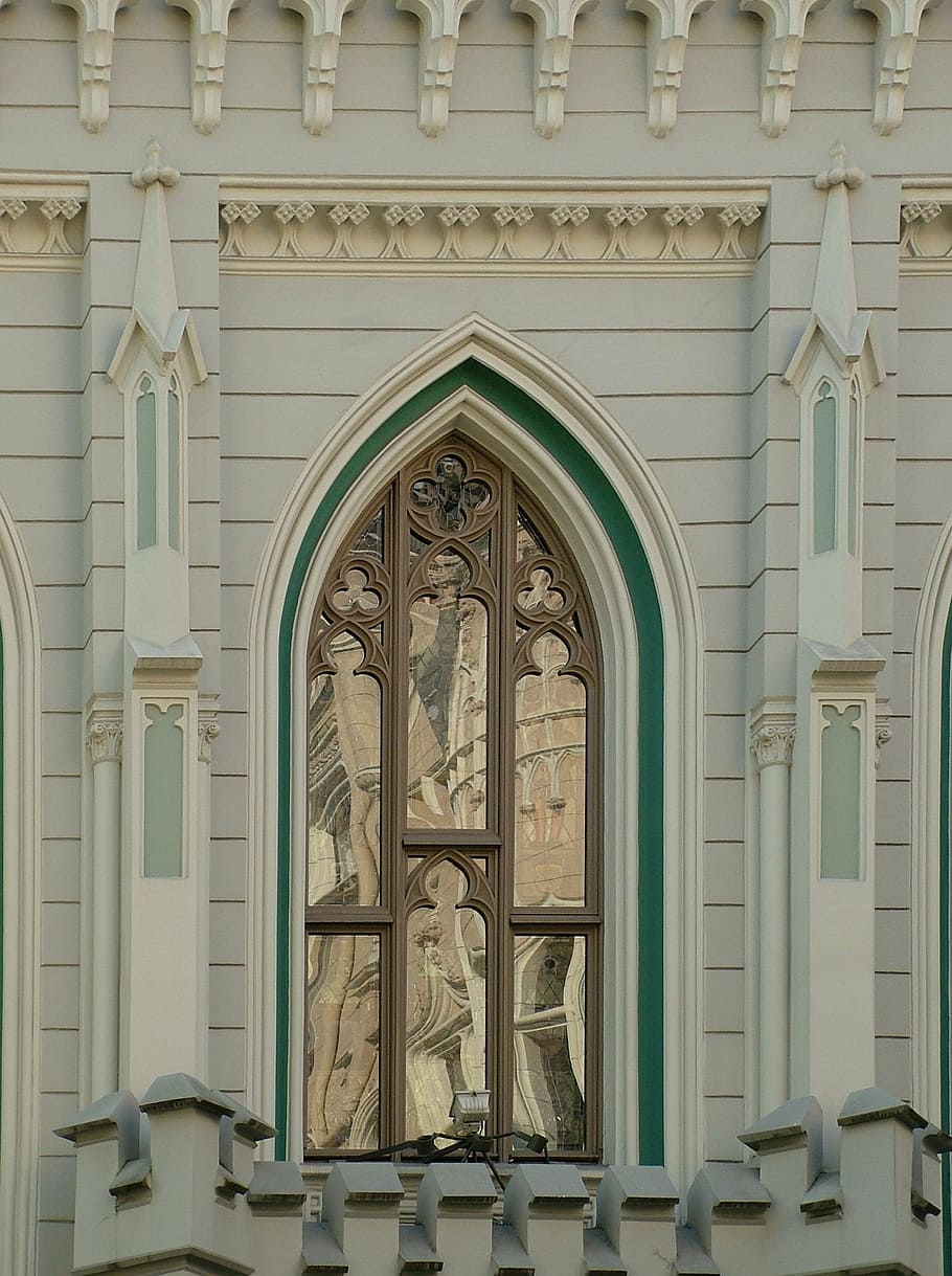 latvia, riga, building, window, old town, mirroring, built structure HD wallpaper