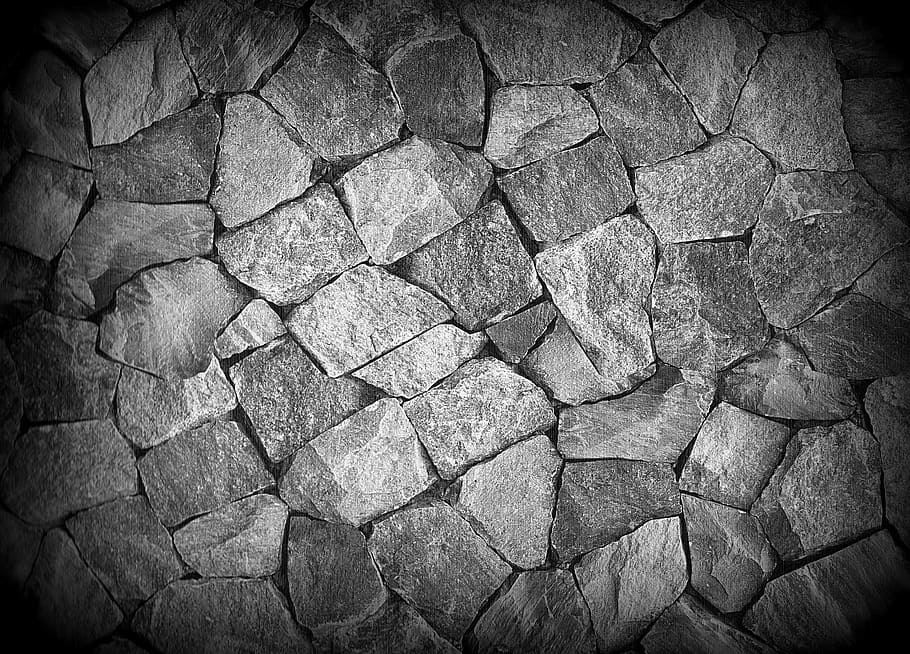 gray rock wall, background, stones, structure, stone wall, grey HD wallpaper