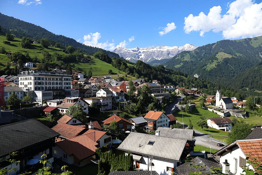 swiss, landscape, architecture, building exterior, mountain HD wallpaper