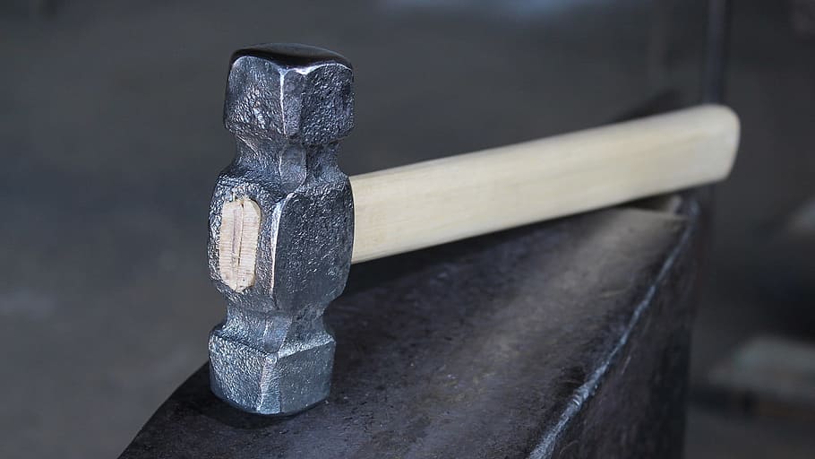 tool, hammer, forge, close-up, work tool, no people, wood - material HD wallpaper