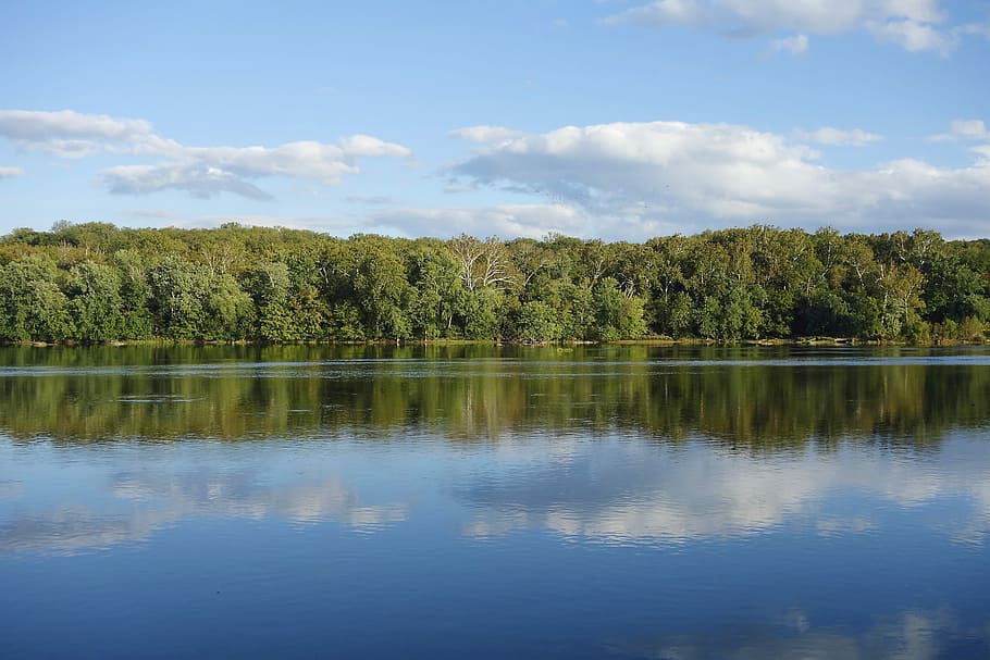 water, reflection, landscape, nature, lake, river, park, tree HD wallpaper