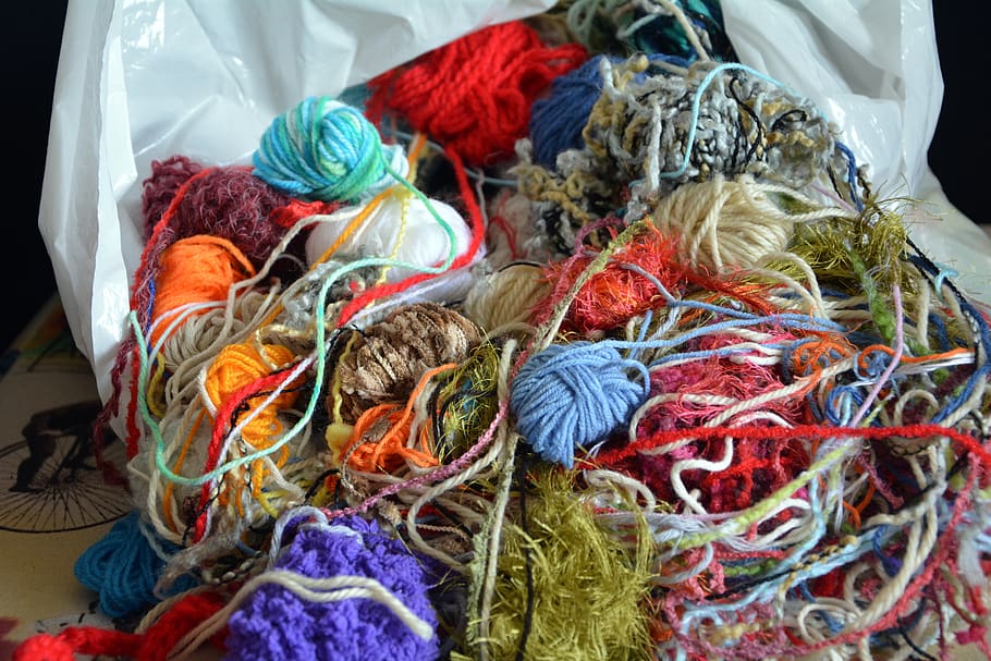 wool tangled, winter, knitting, multi colored, still life, no people HD wallpaper