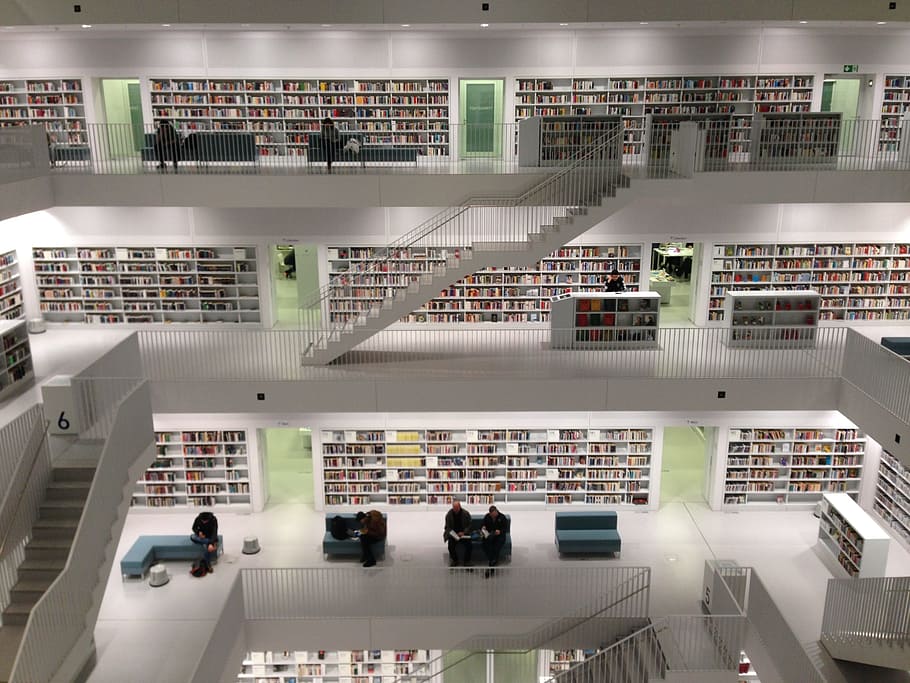Library, Studio, Books, indoors, shelf, people, bookshelf, architecture HD wallpaper