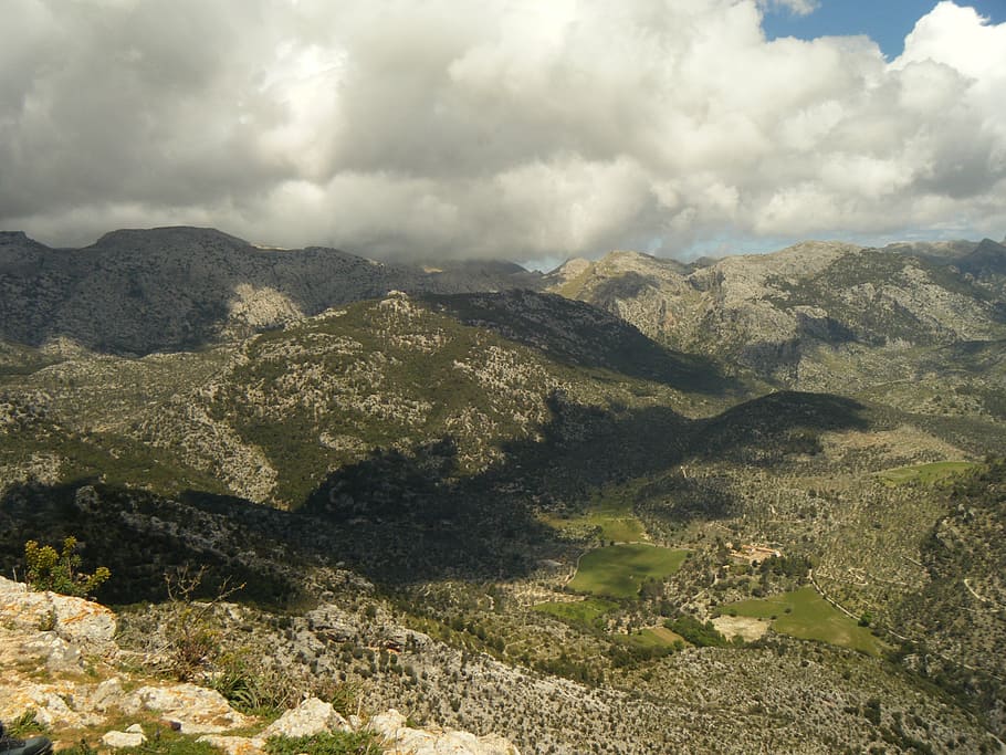 majorca, hill, mountain, tree, forest, mountains, landscape HD wallpaper