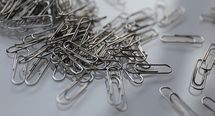 paper clip, stationery, confusion, trouble, scattered, clue, HD wallpaper