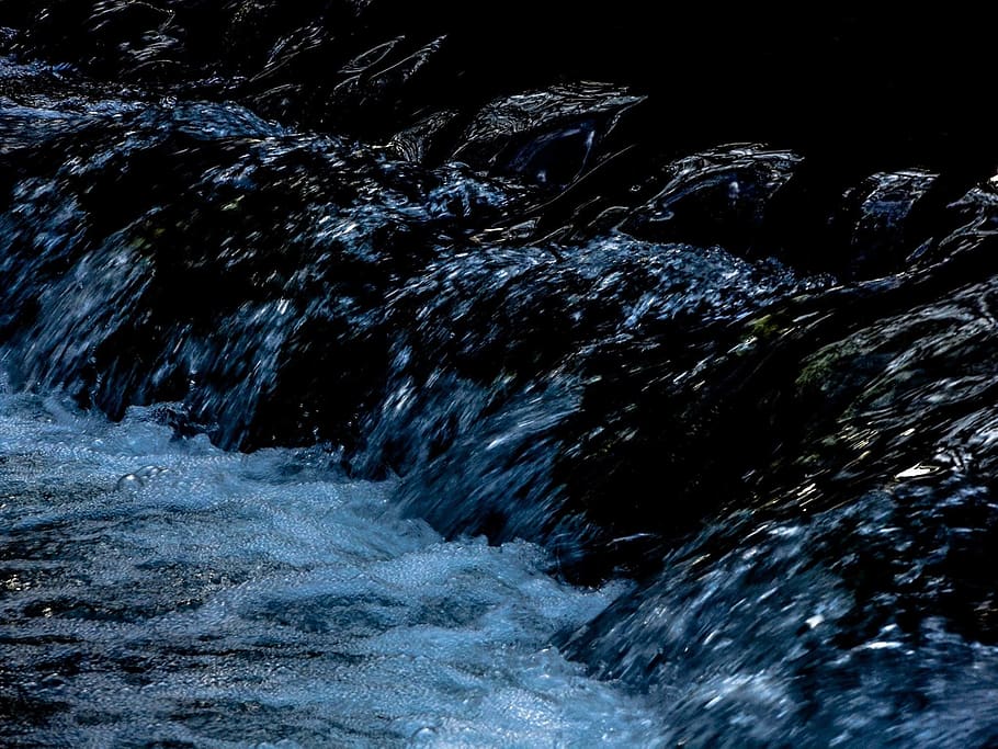 water, waterfall, blue, nature, river, stream, scenic, landscape HD wallpaper