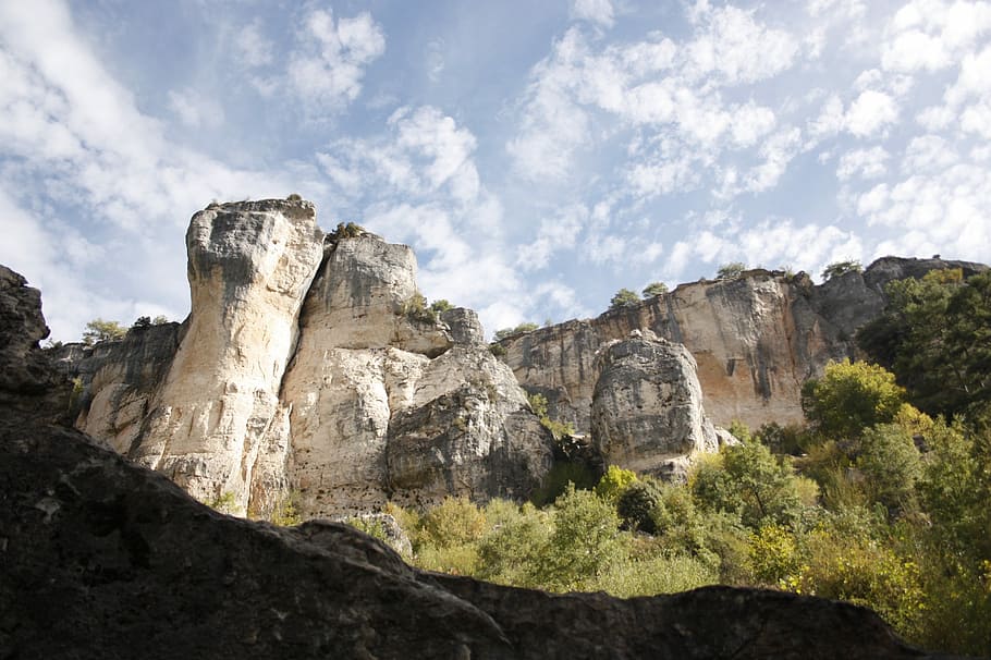 Nature, Sky, Excursion, Clouds, Mountain, basin, rock - object HD wallpaper