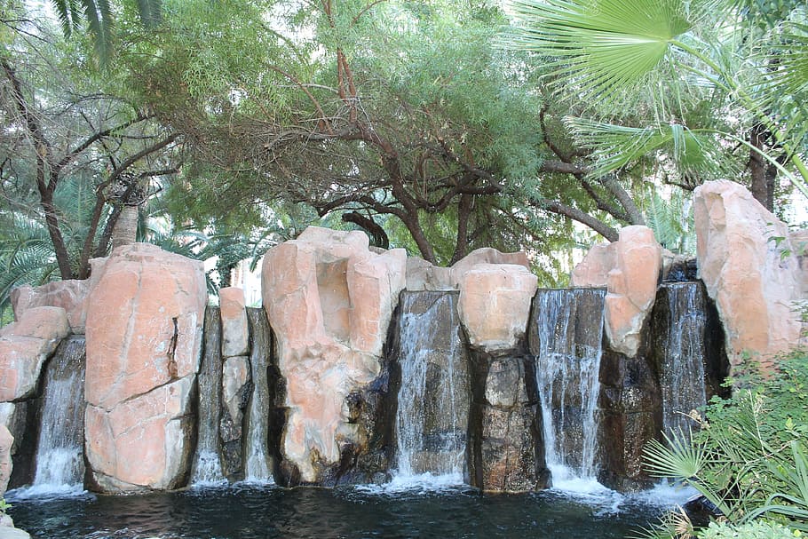 water, falls, waterfall, splash, splashing, flowing, motion HD wallpaper