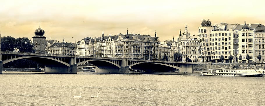prague, praha, river, bridge - Man Made Structure, architecture HD wallpaper