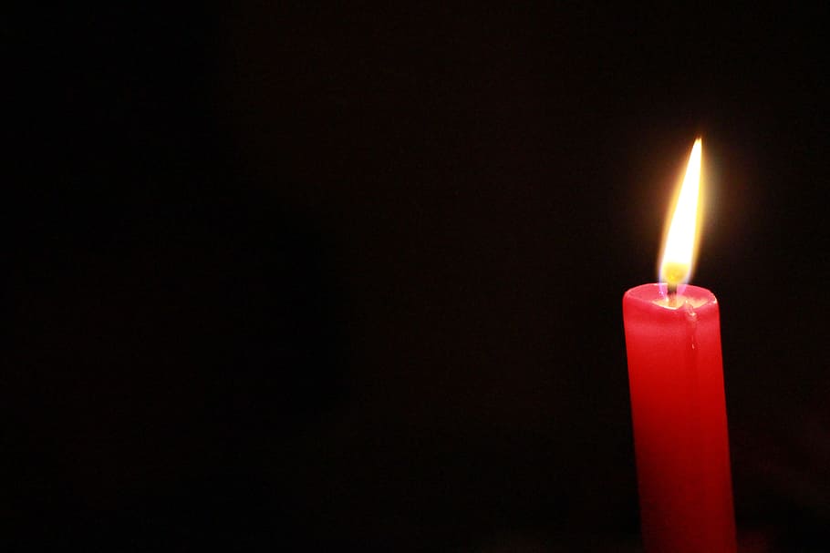Candle, Flame, Sparkle, red, burning, copy space, heat - temperature HD wallpaper