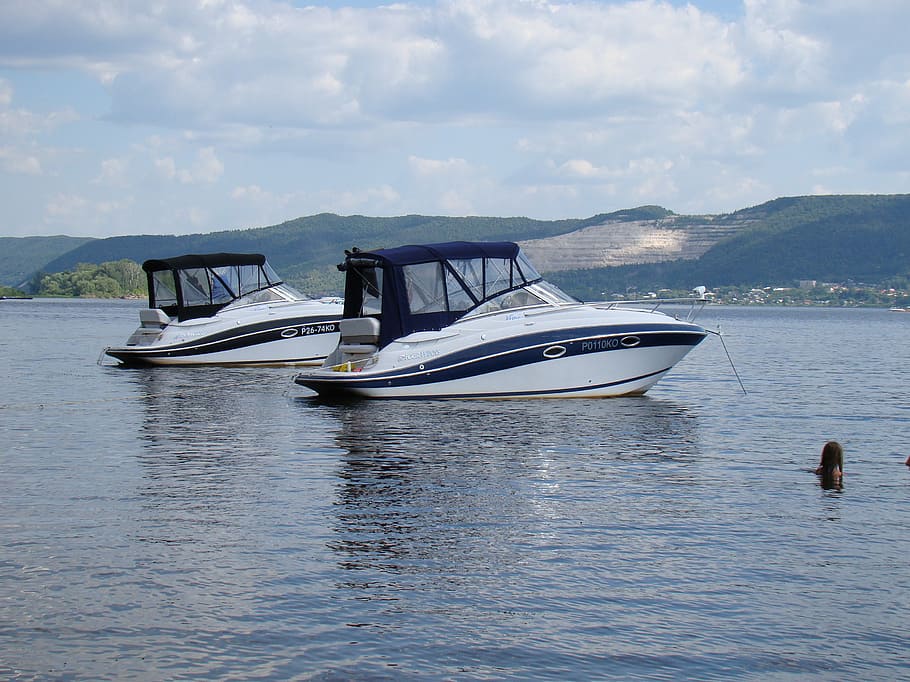 boats, river, summer, sun, volga, samara, russia, water, nautical vessel HD wallpaper