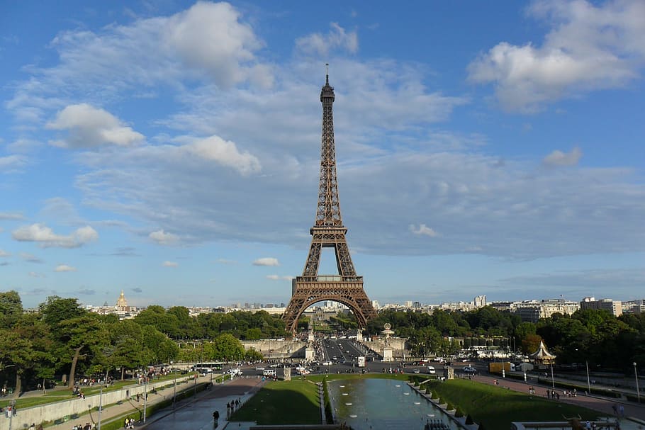 photo of Eiffel Tower Paris, france, the design of the, steel frame, HD wallpaper
