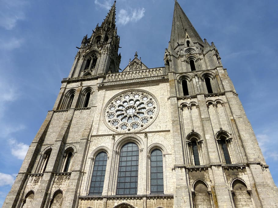 cathedral, chartres, monument, building exterior, architecture HD wallpaper