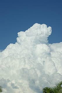 cloud, thunderhead, fluffy, large, white, cumulo nimbus, storm HD wallpaper