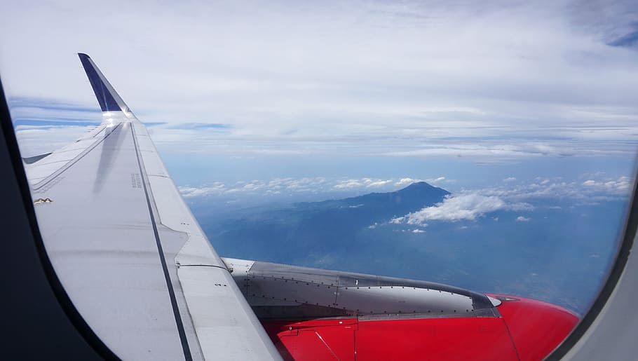 airplane over landscape, flight, transportation, aircraft, travel HD wallpaper