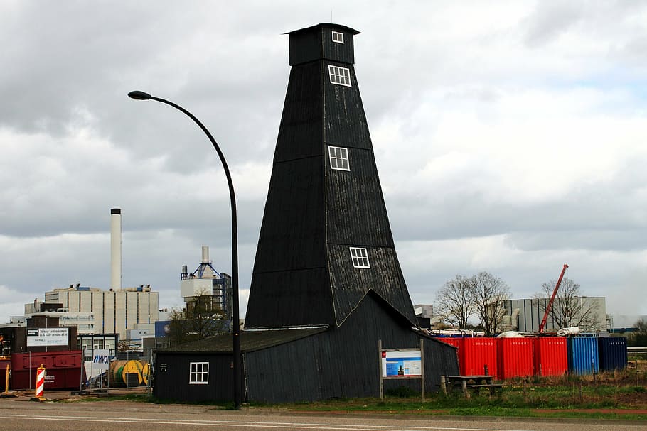 industry, salt, derrick, mining, twente, architecture, built structure HD wallpaper