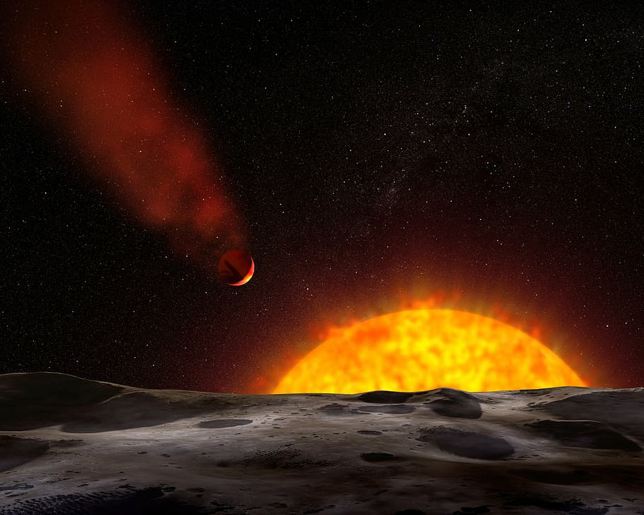 sun illustration, planet, extrasolar, exoplanet, cometary, gas HD wallpaper