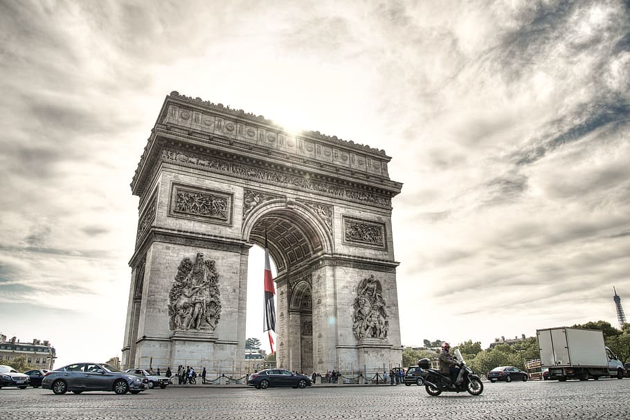Arch De Triomphe, Paris, france, europe, travel, tourism, french, HD wallpaper