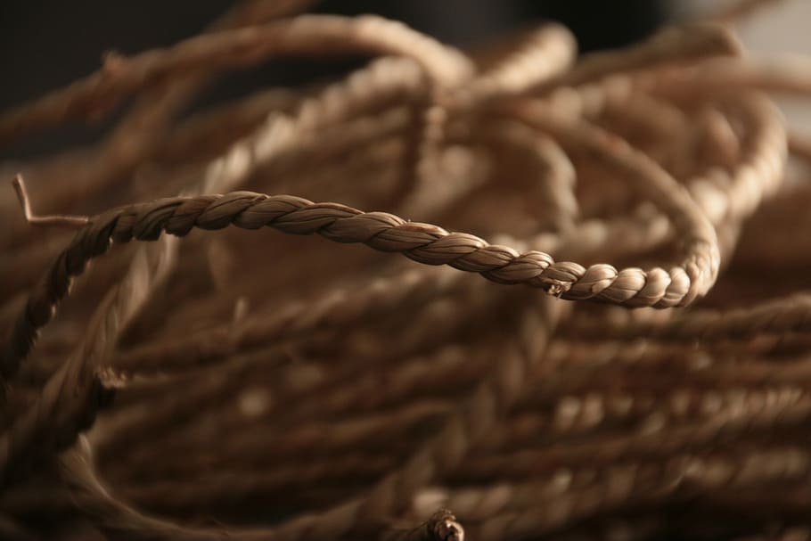 blur, close-up, cord, industry, knot, pattern, rope, ropes HD wallpaper