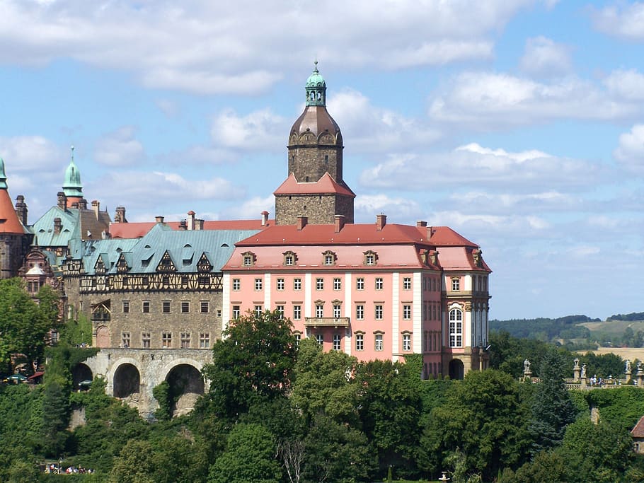 castle, panorama, landscape, built structure, building exterior HD wallpaper