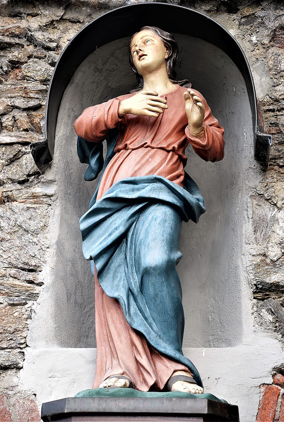 sculpture, catholic, christianity, virgin mary, statue, religion