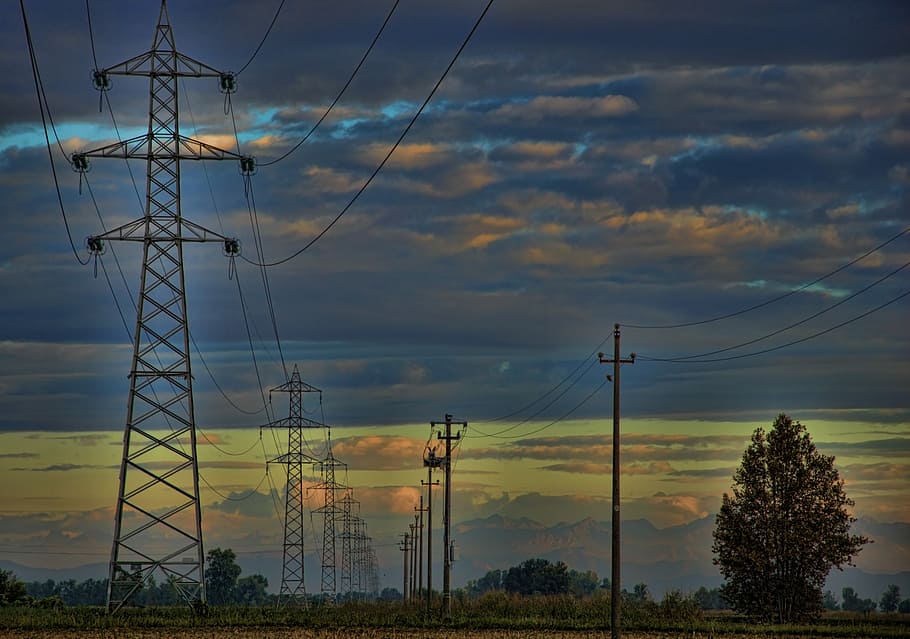 electricity, energy, thread, lattice, fuel and power generation HD wallpaper