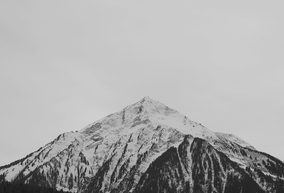 mountain covered with snow during daytime, snow-capped mountain HD wallpaper